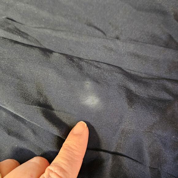 Tory Burch Angie Magenta Normandy Blue Lichee Silk Dress Size 8 Colorblock READ - Picture 11 of 12